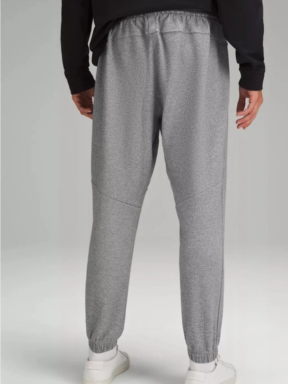Lululemon Men’s Textured Double-Knit Cotton Jogger In Light Gray Size S Athletic